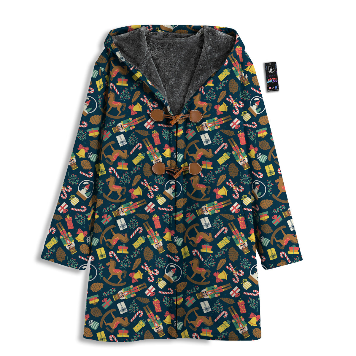 Decorations Christmas Print Pattern Men's Windbreaker Jacket-grizzshop