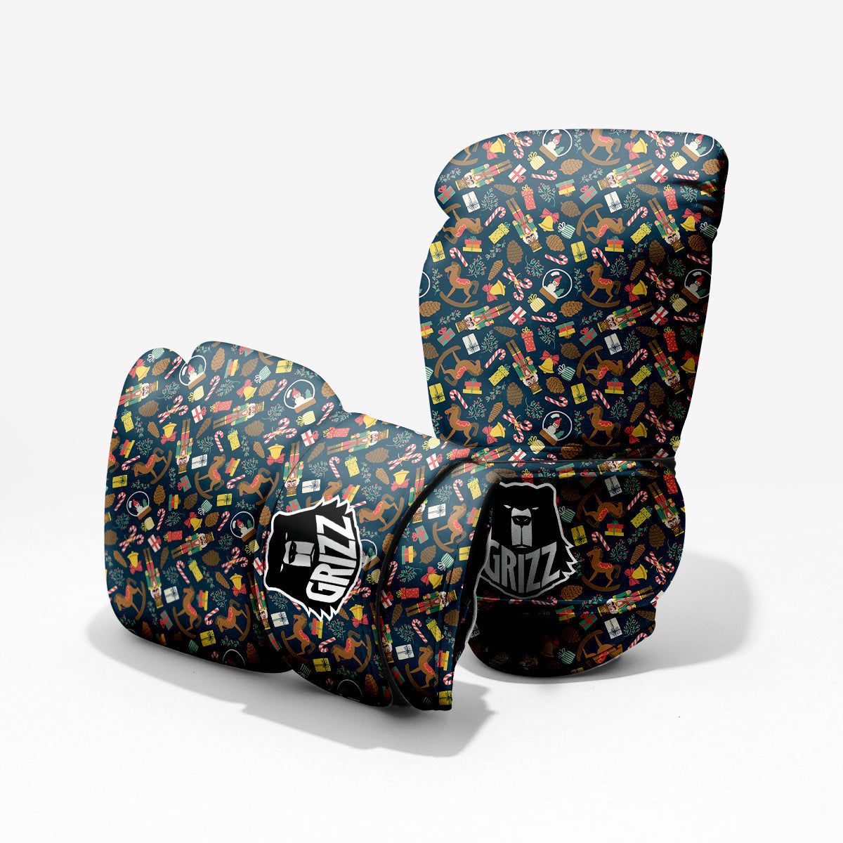 Decorations Christmas Print Pattern Pro Boxing Glove