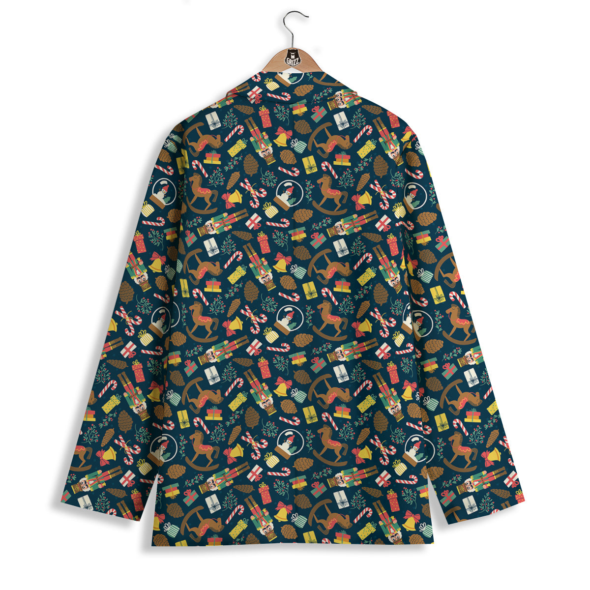 Decorations Christmas Print Pattern Women's Blazer-grizzshop