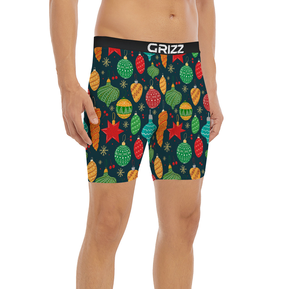 Decorations Christmas Vintage Print Pattern Boxer Briefs-grizzshop