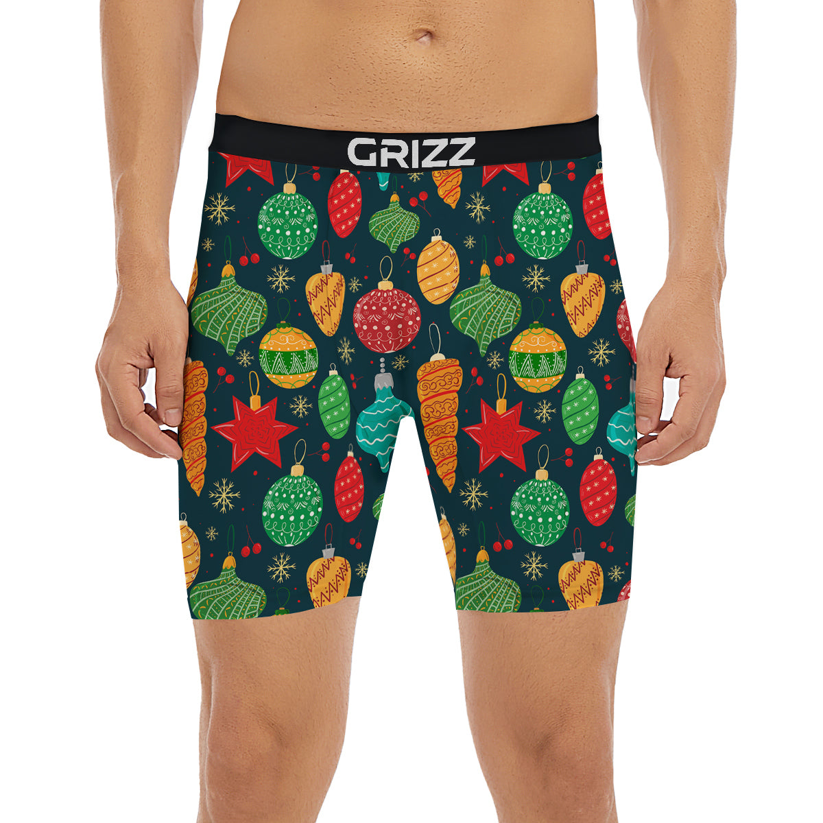 Decorations Christmas Vintage Print Pattern Boxer Briefs-grizzshop