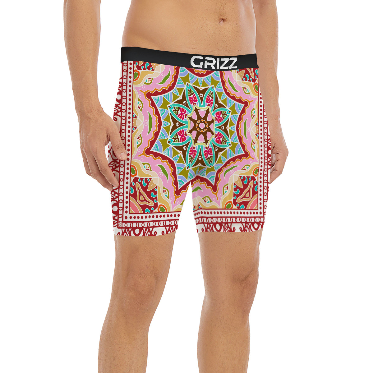 Decorative Colorful Ornament Tribal Ethnic Print Boxer Briefs-grizzshop
