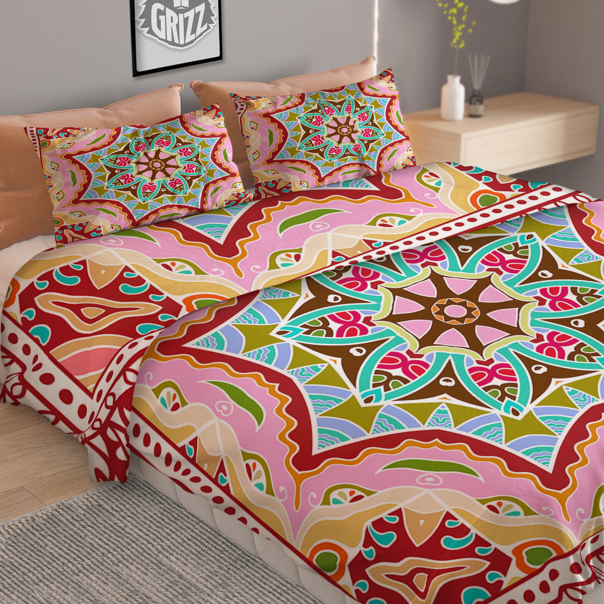 Decorative Colorful Ornament Tribal Ethnic Print Duvet Cover Bedding Set
