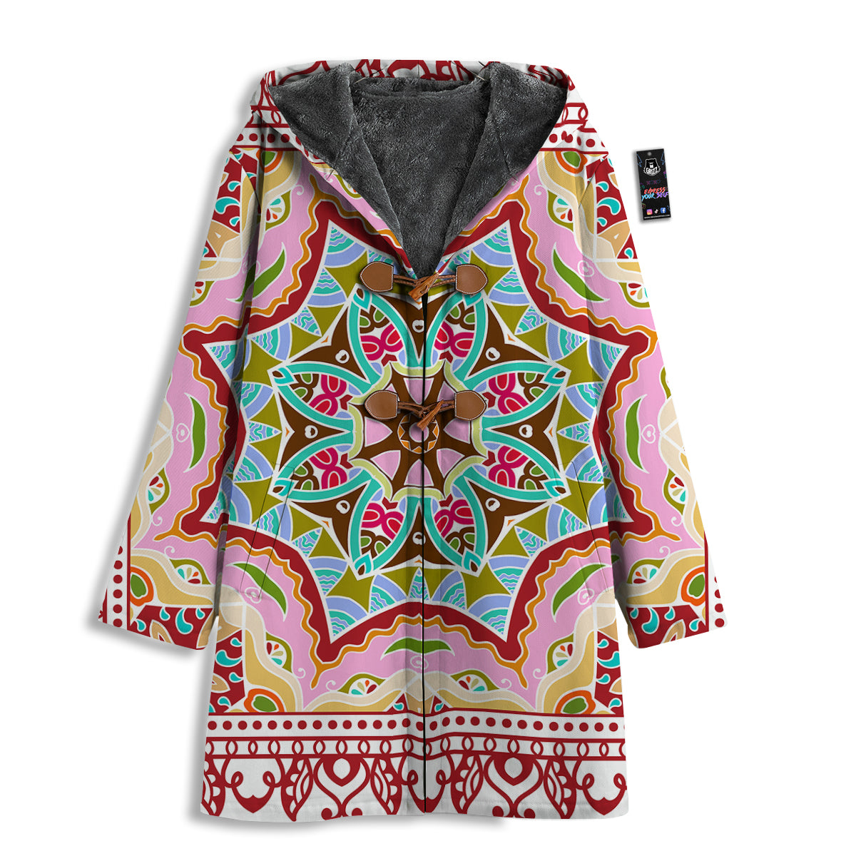 Decorative Colorful Ornament Tribal Ethnic Print Men's Windbreaker Jacket-grizzshop