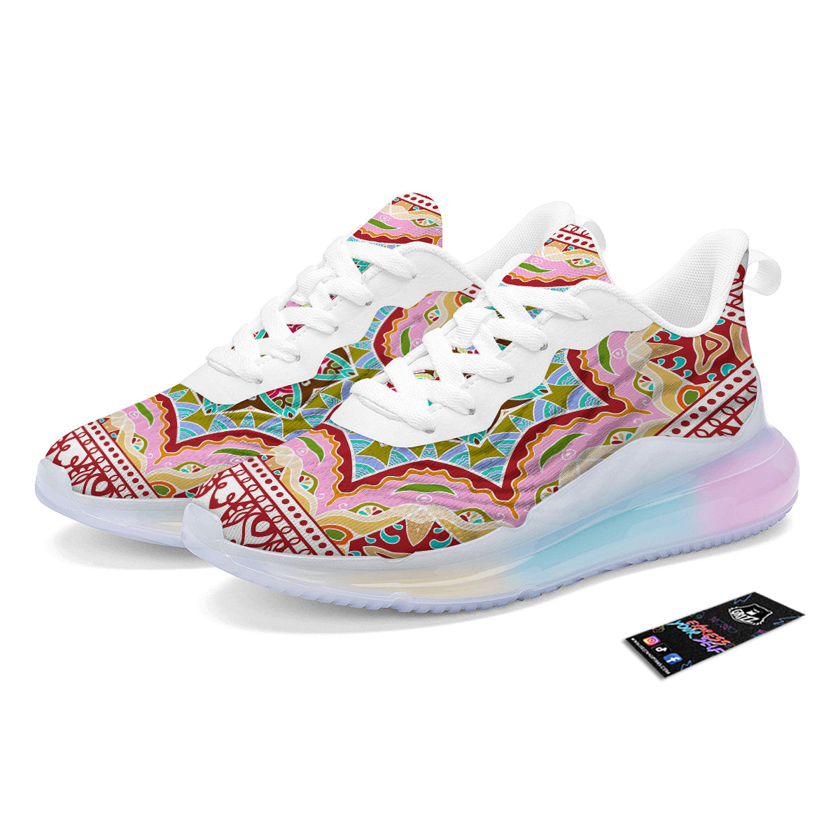 Decorative Colorful Ornament Tribal Ethnic Print Running Sneakers-grizzshop