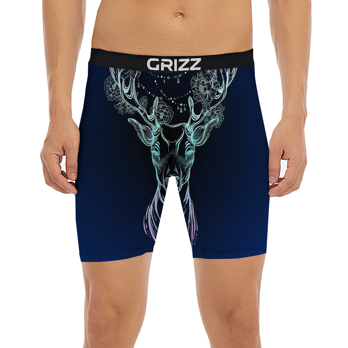 Deer Bohemian Spiritual Print Boxer Briefs-grizzshop