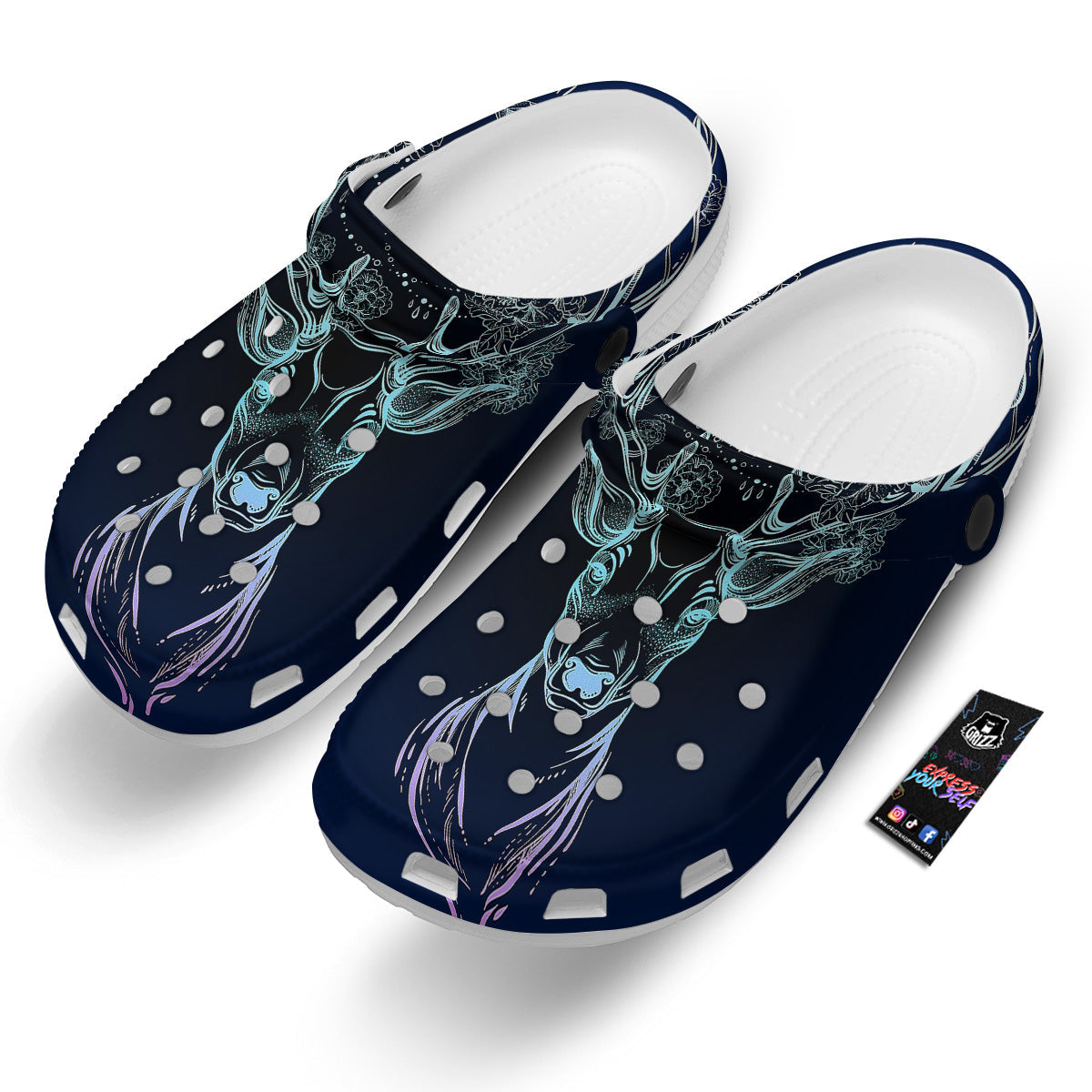 Deer Bohemian Spiritual Print Clog-grizzshop