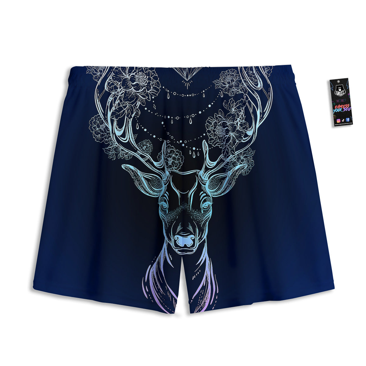 Ethnic Egyptian Print Pattern Mesh Shorts