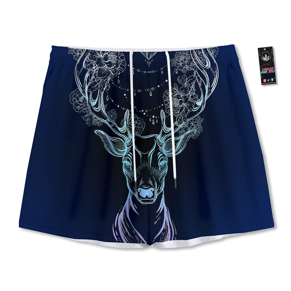 Ethnic Egyptian Print Pattern Mesh Shorts