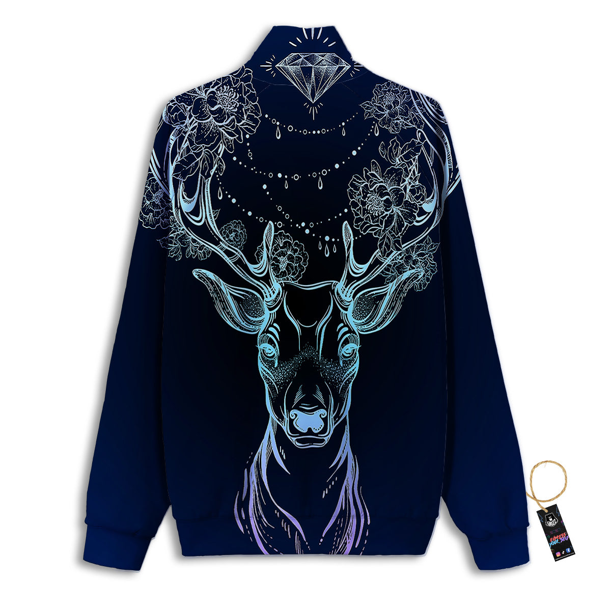 Deer Bohemian Spiritual Print Track Jacket-grizzshop