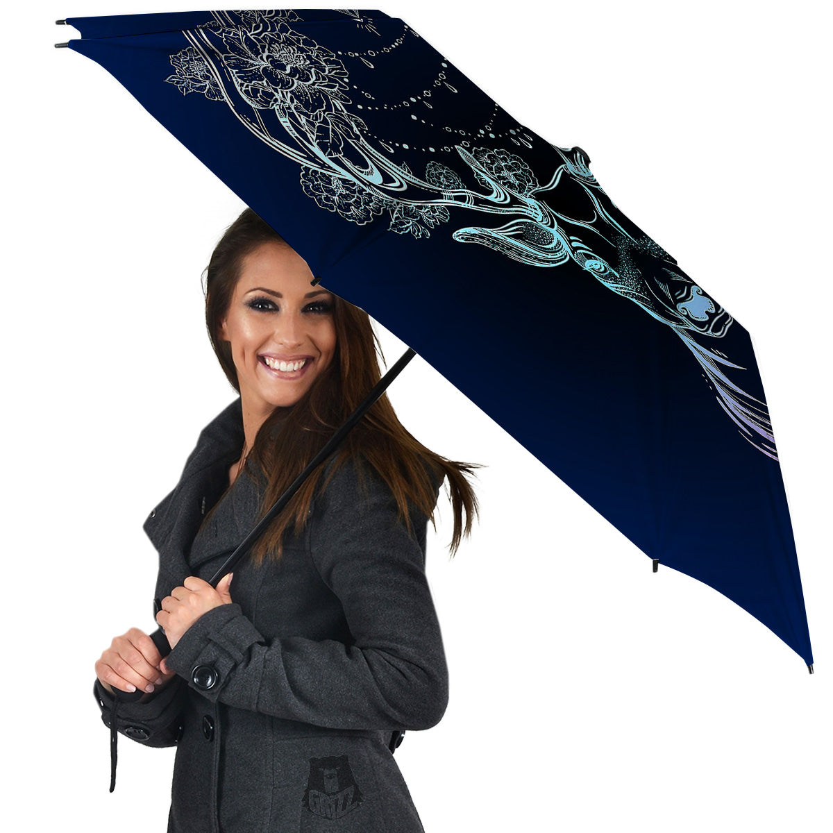 Deer Bohemian Spiritual Print Umbrella-grizzshop