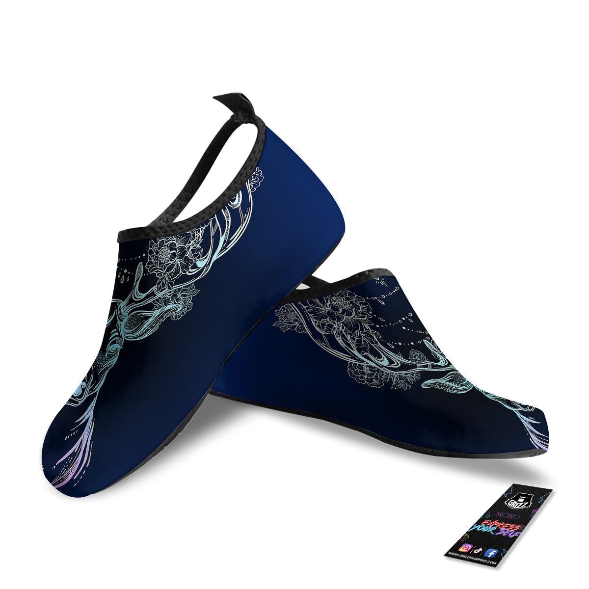Deer Bohemian Spiritual Print Water Shoes-grizzshop