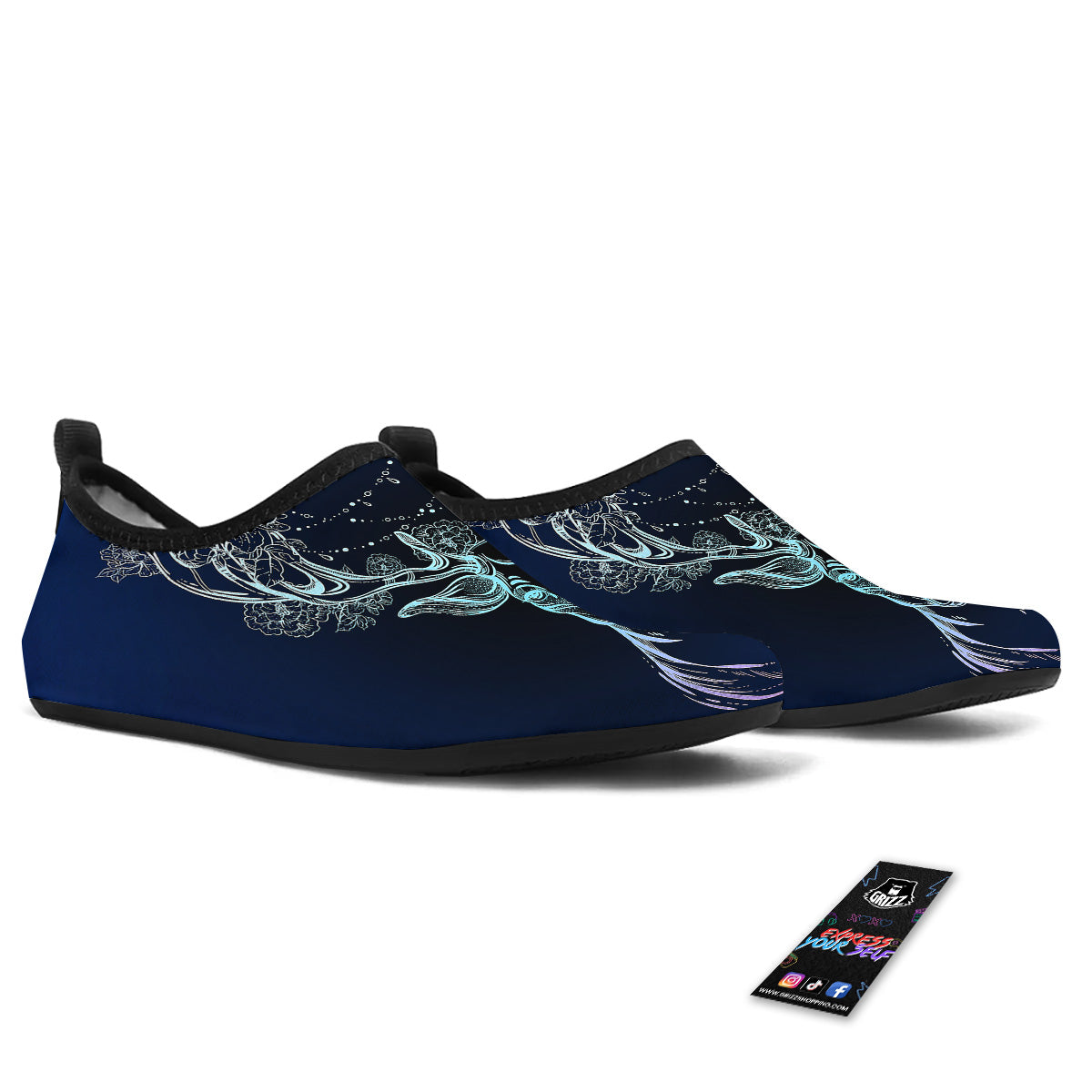 Deer Bohemian Spiritual Print Water Shoes-grizzshop