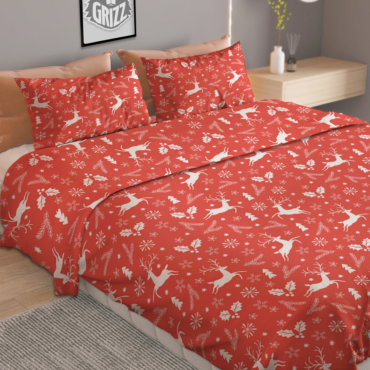 Ethnic Floral Print Pattern Duvet Cover Bedding Set