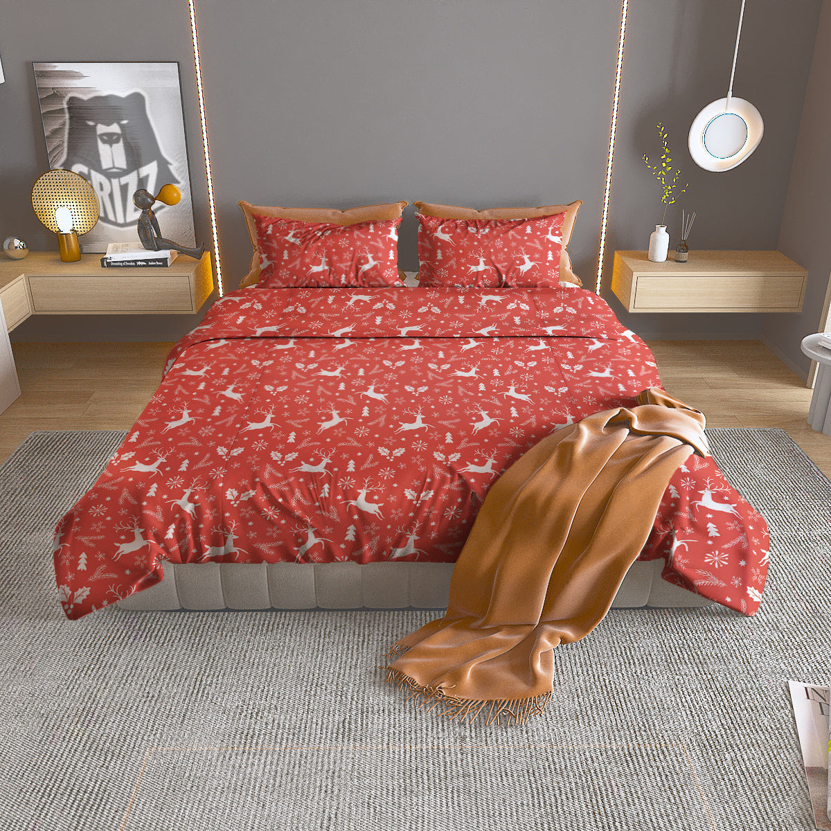 Ethnic Floral Print Pattern Duvet Cover Bedding Set