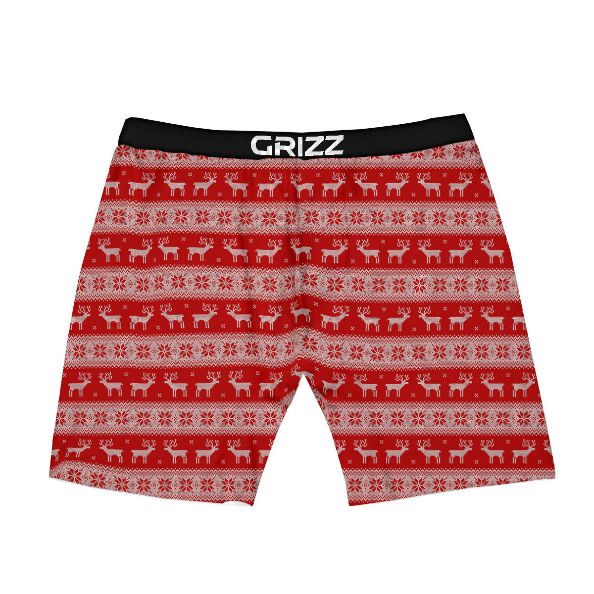 Deer Knitted Christmas Print Pattern Boxer Briefs-grizzshop