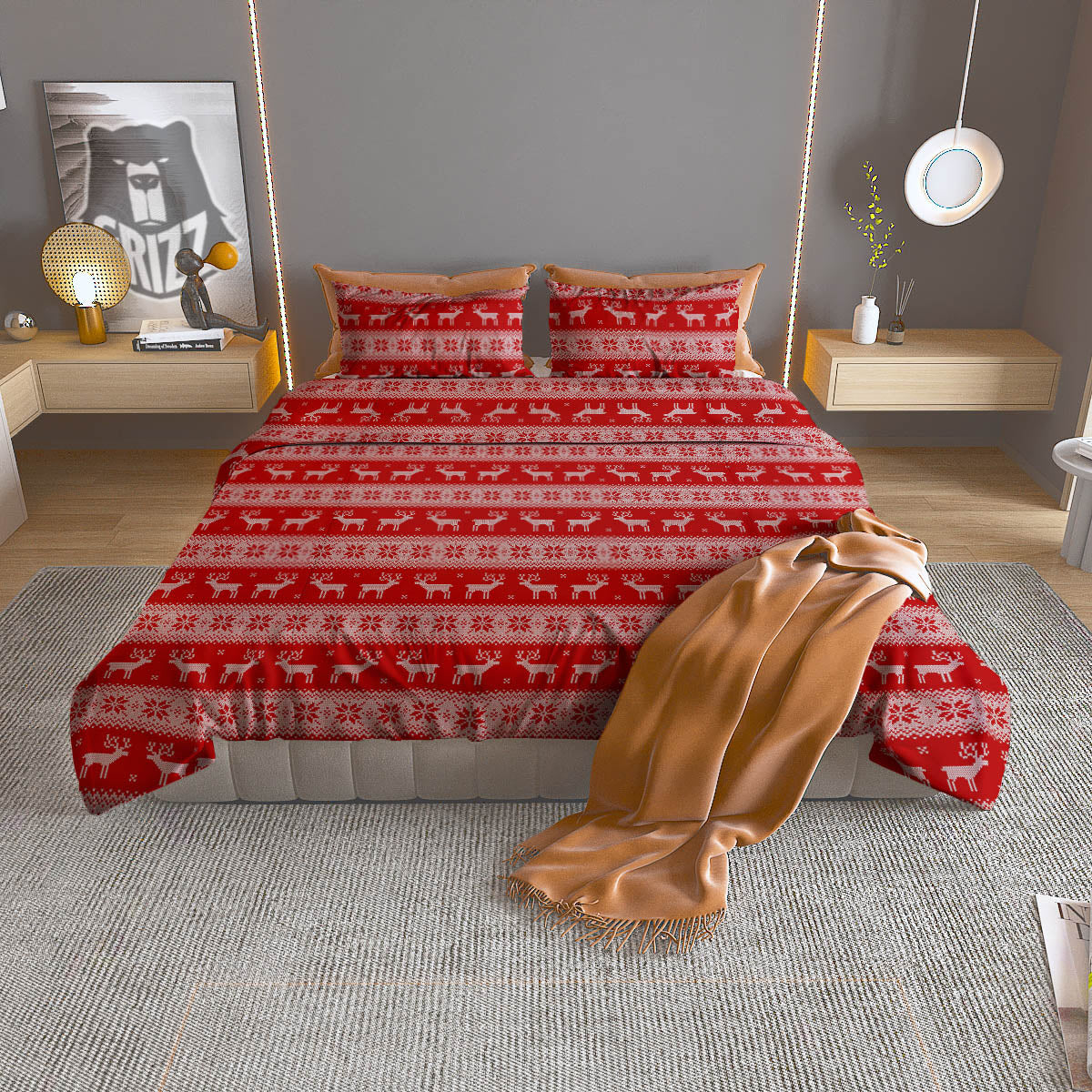 Ethnic Tribal Gold African Print Pattern Duvet Cover Bedding Set