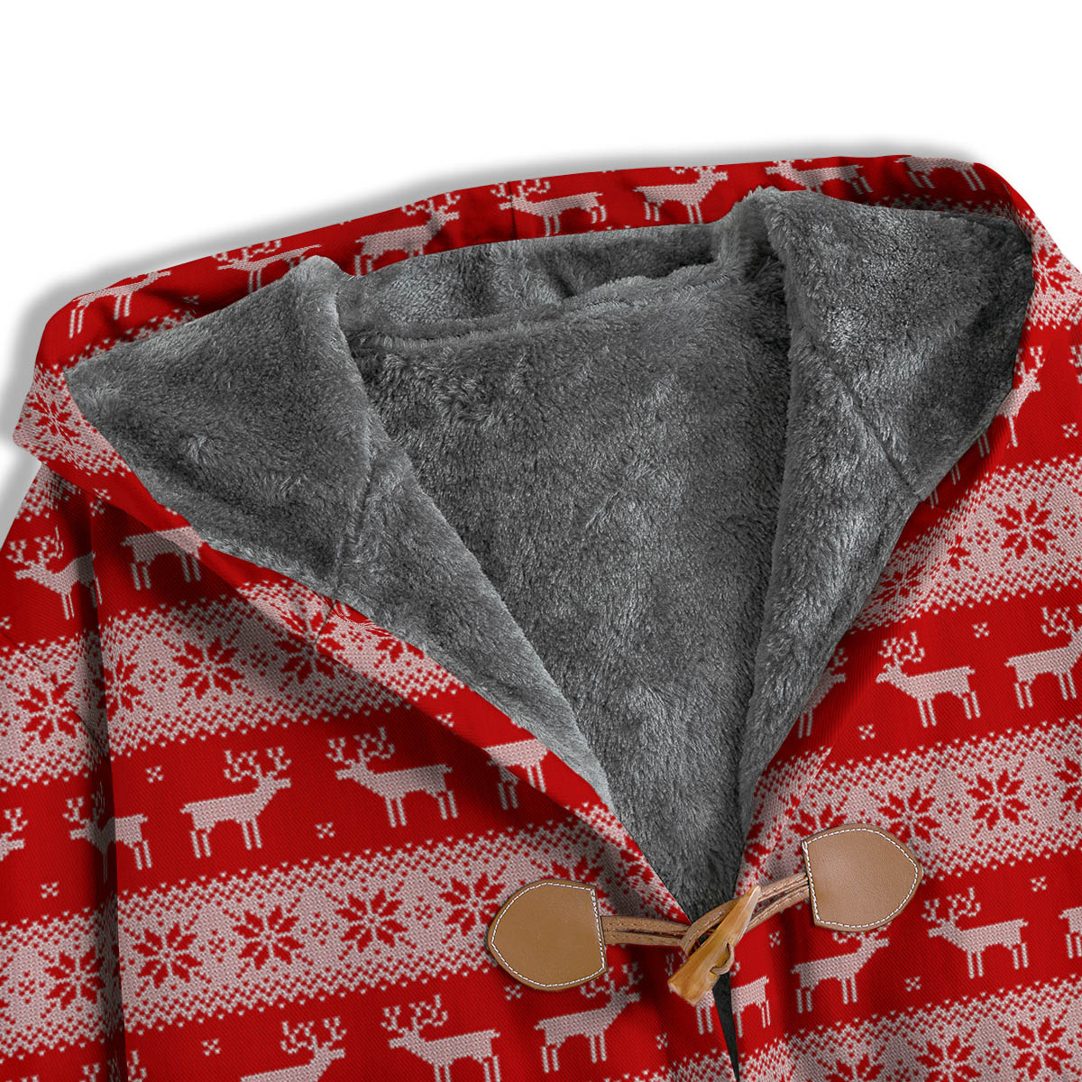 Deer Knitted Christmas Print Pattern Men's Windbreaker Jacket-grizzshop