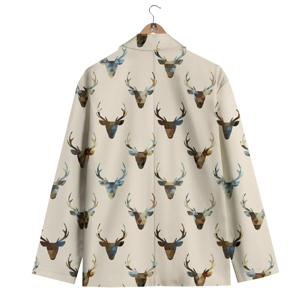 Deer Pattern Print Men's Blazer-grizzshop