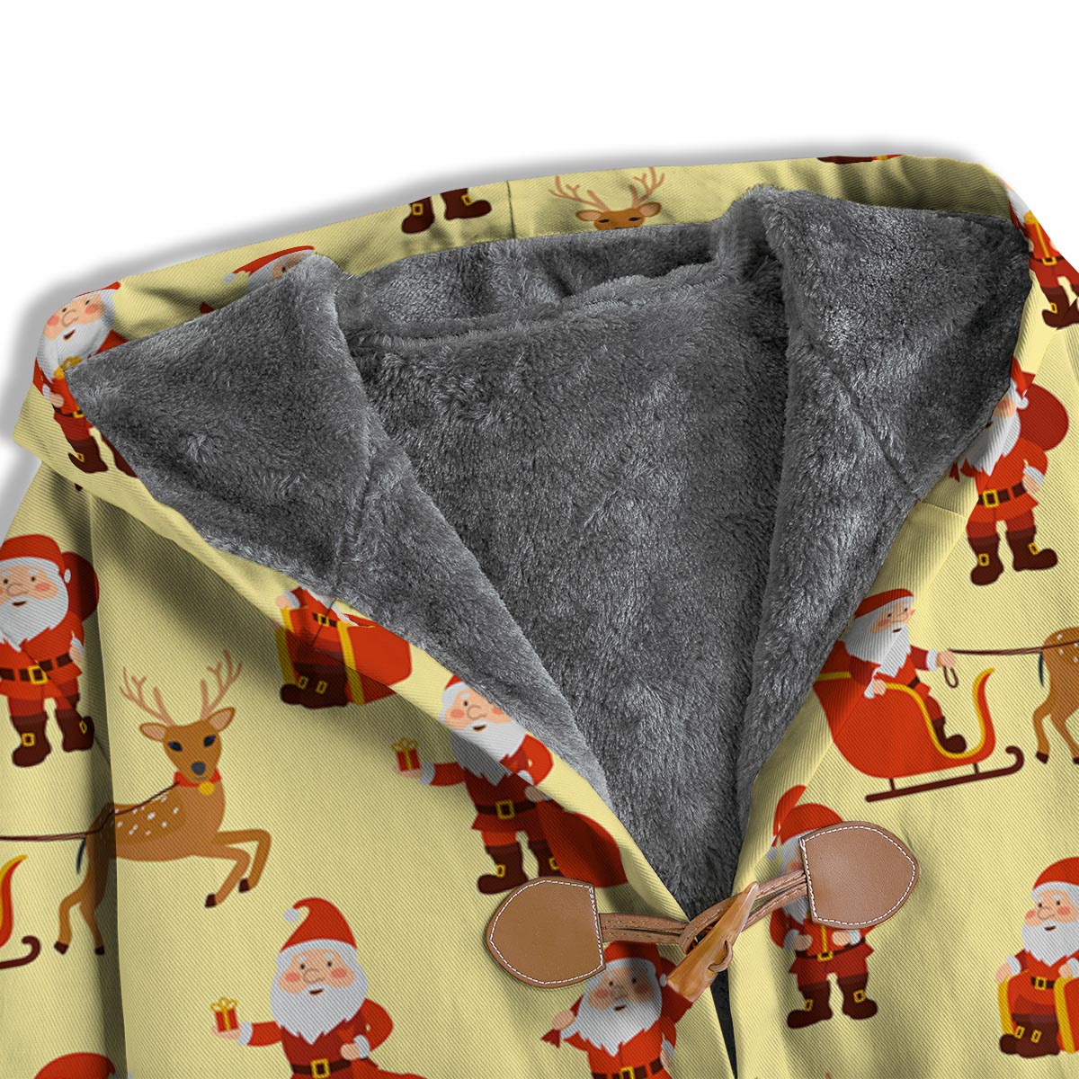Deer Santa Claus Print Pattern Men's Windbreaker Jacket-grizzshop