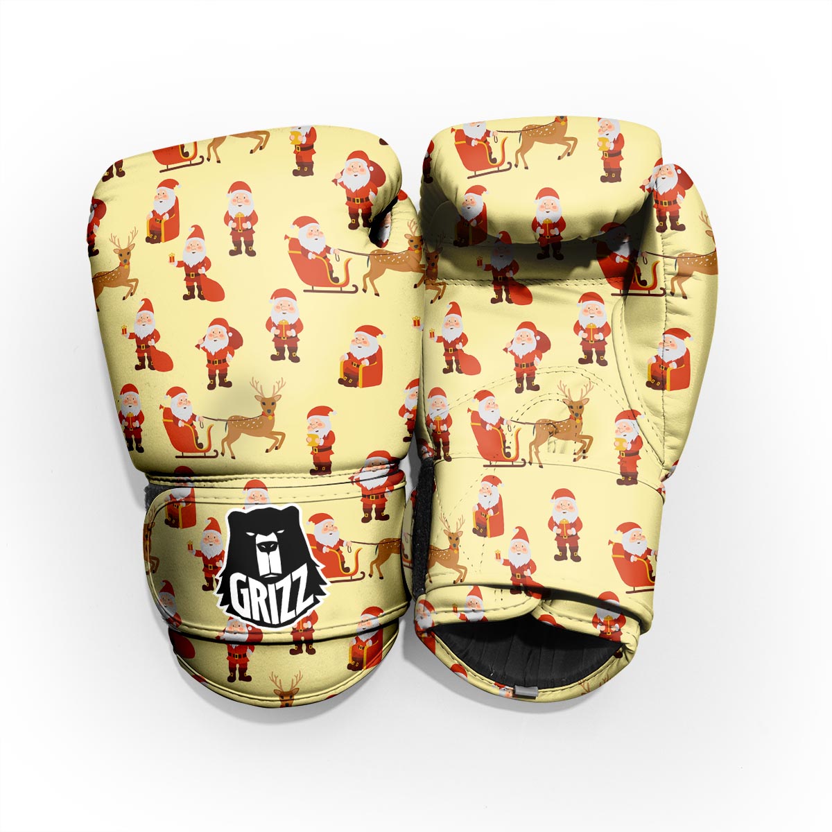 Deer Santa Claus Print Pattern Pro Boxing Glove