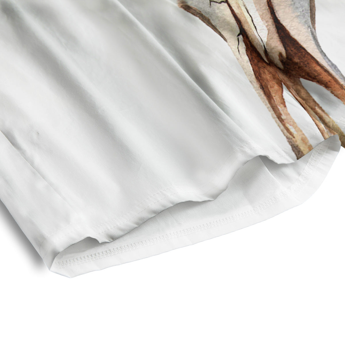 Deer Skull Boho Floral Print Men's Athletic Shorts