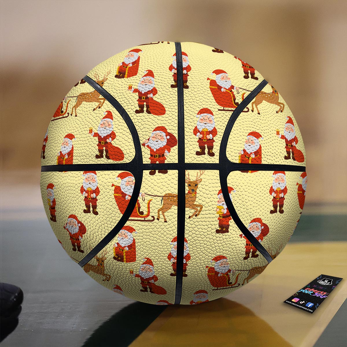 Cookie Yellow Print Pattern Basketball
