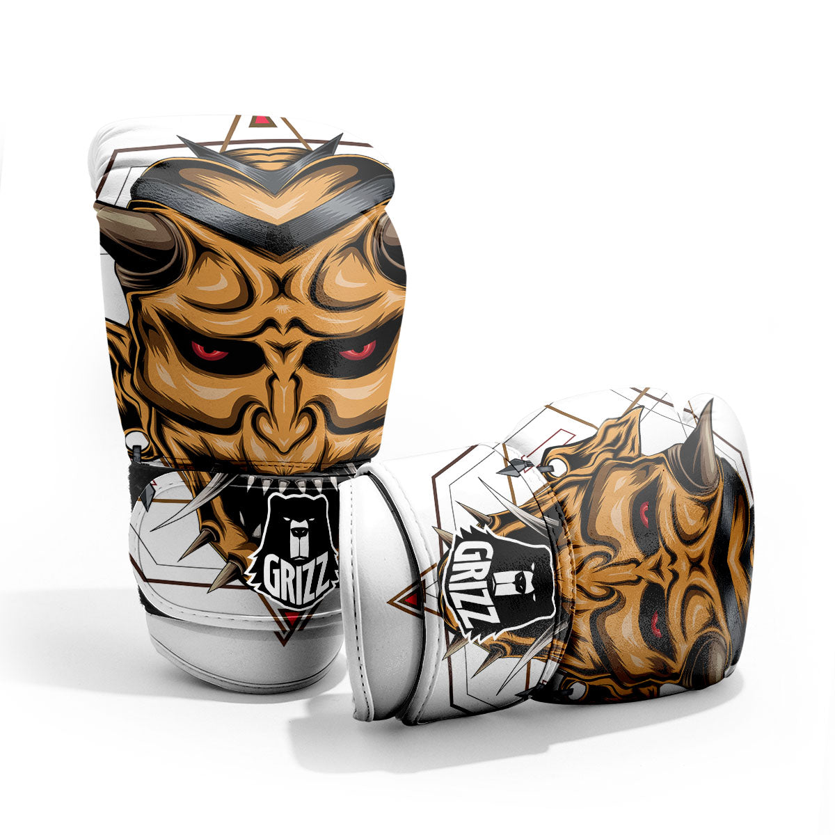 Demon Geometric Japanese Print Pro Boxing Glove