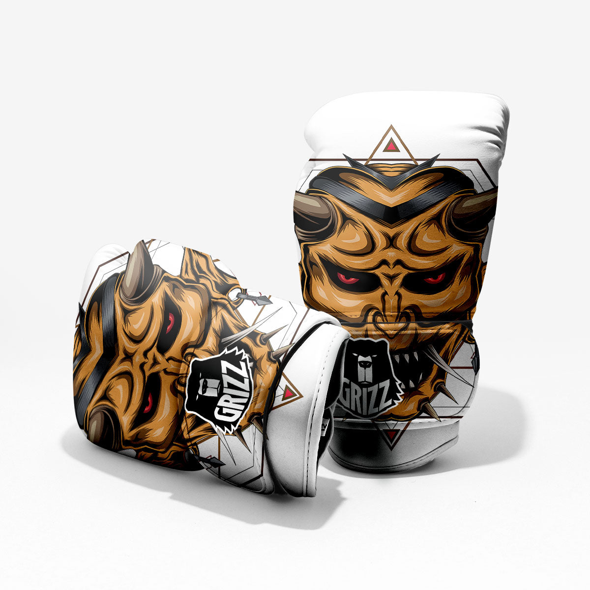 Demon Geometric Japanese Print Pro Boxing Glove