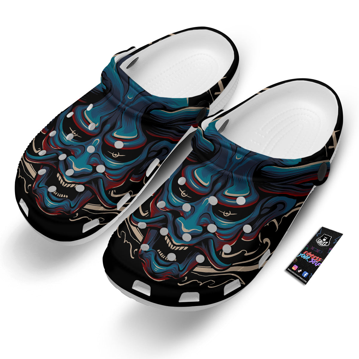 Demon Japanese Blue Print Clog-grizzshop