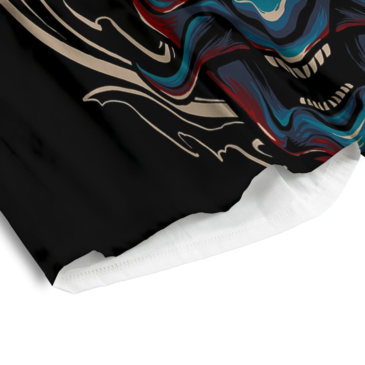 Demon Japanese Blue Print Men's Athletic Shorts