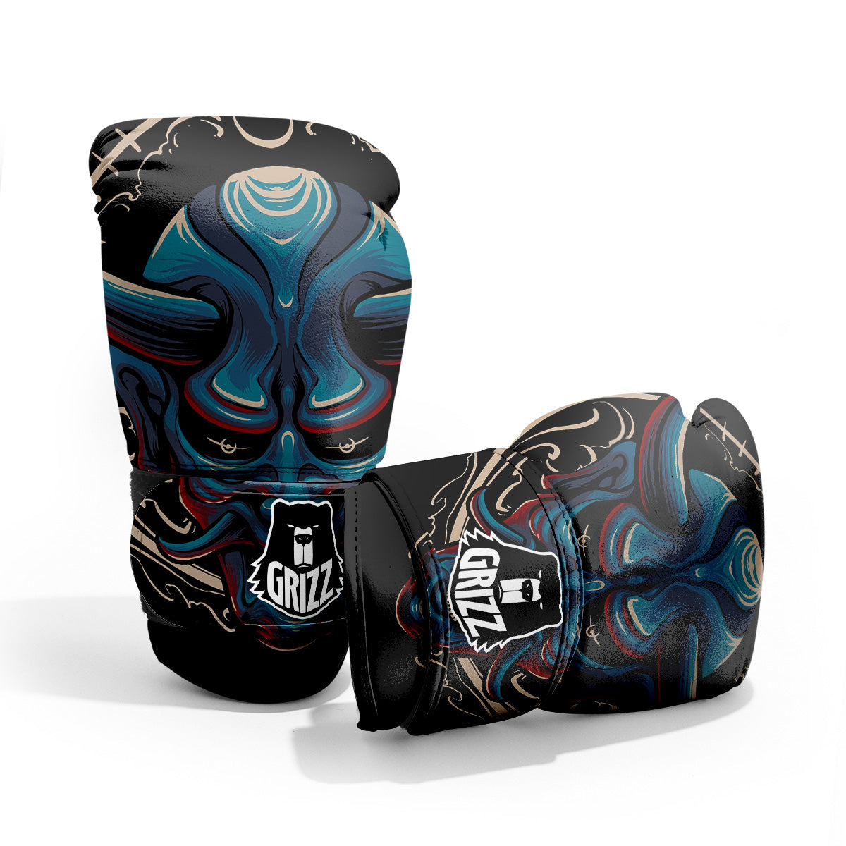 Demon Japanese Blue Print Pro Boxing Glove
