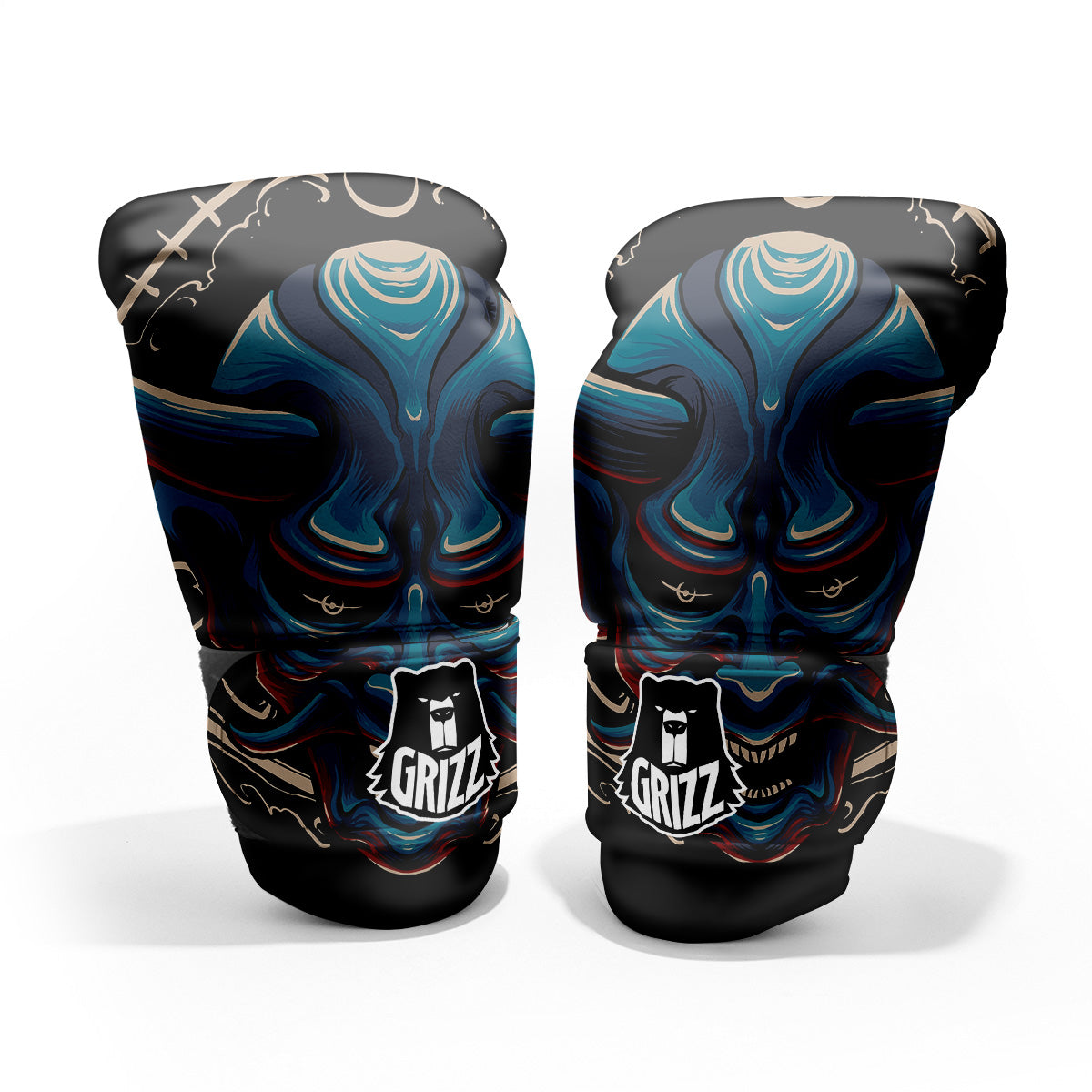 Demon Japanese Blue Print Pro Boxing Glove