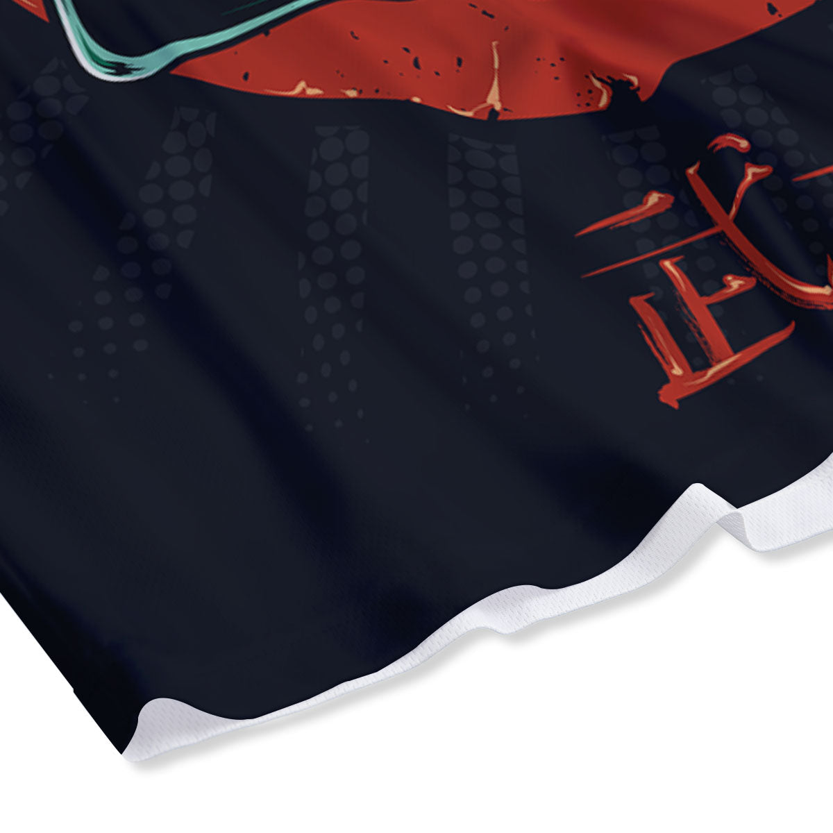Demon Mask Japanese Print Mesh Shorts