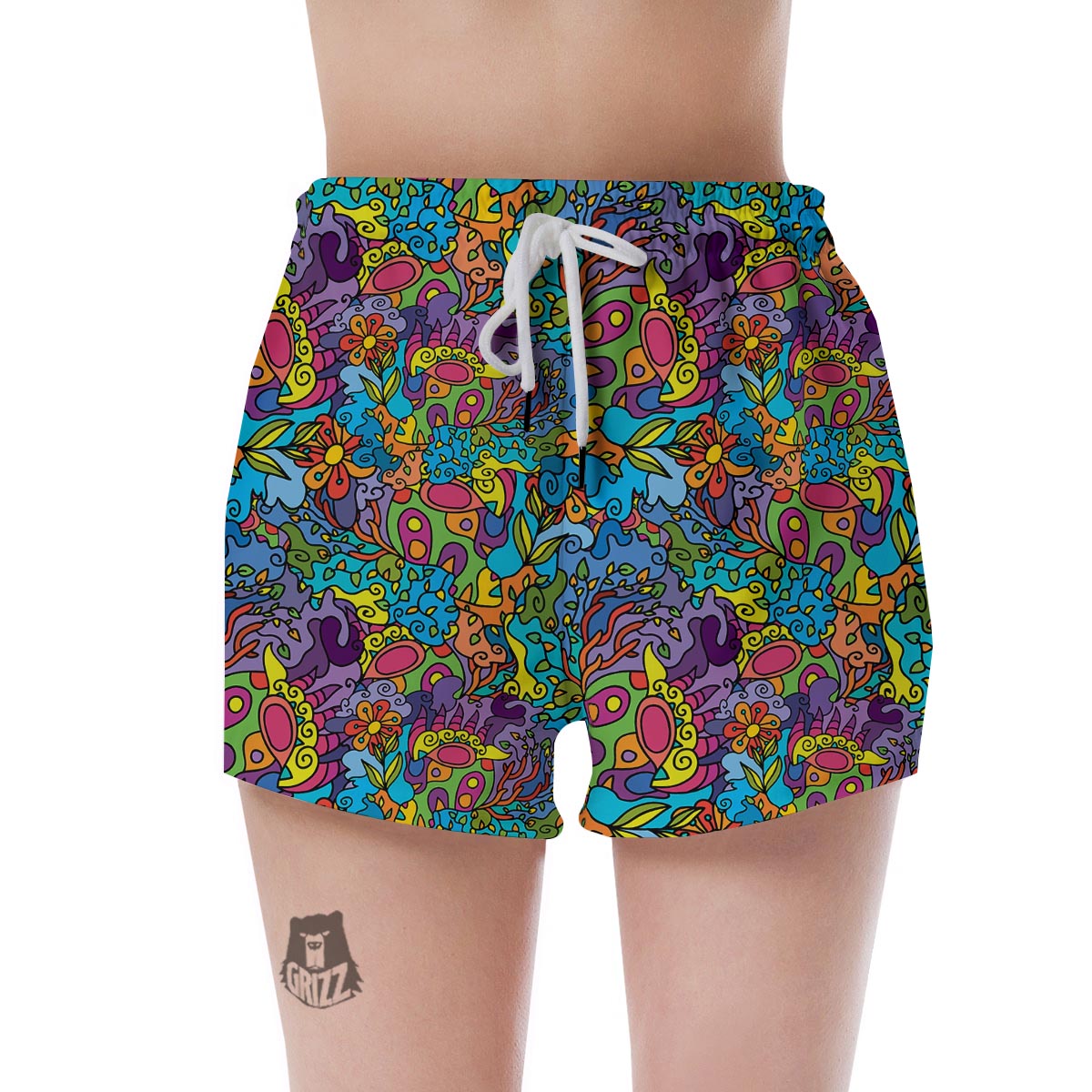 Demon Psychedelic Women's Shorts-grizzshop