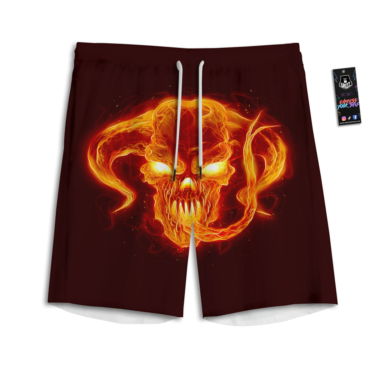 Cute Little Mermaid Print Pattern Men's Athletic Shorts