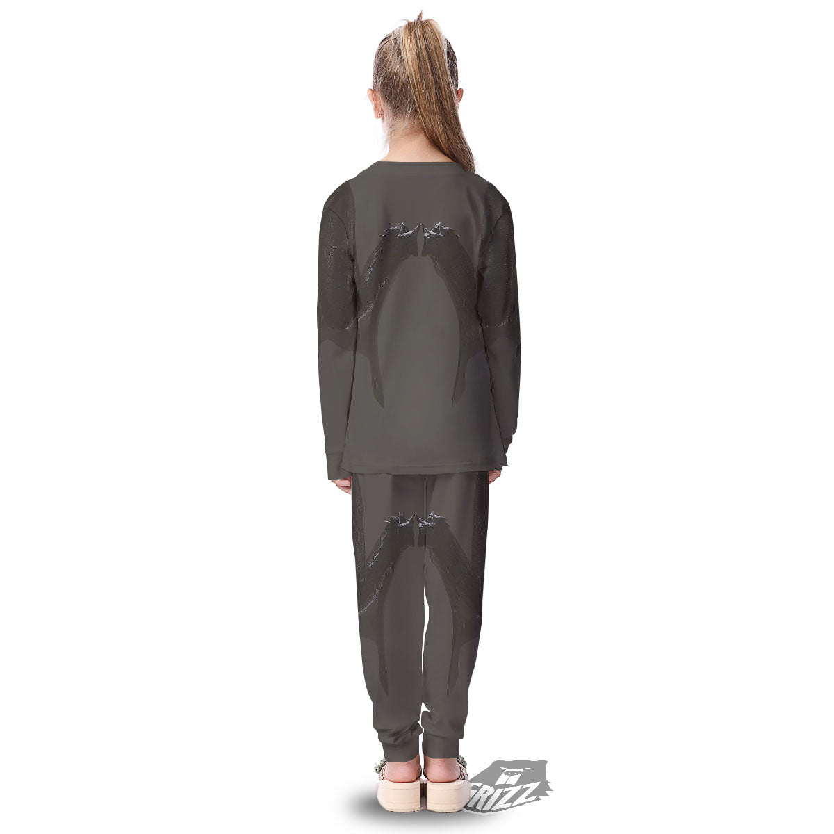 Demon Wings Black Print Kid's Pajamas-grizzshop
