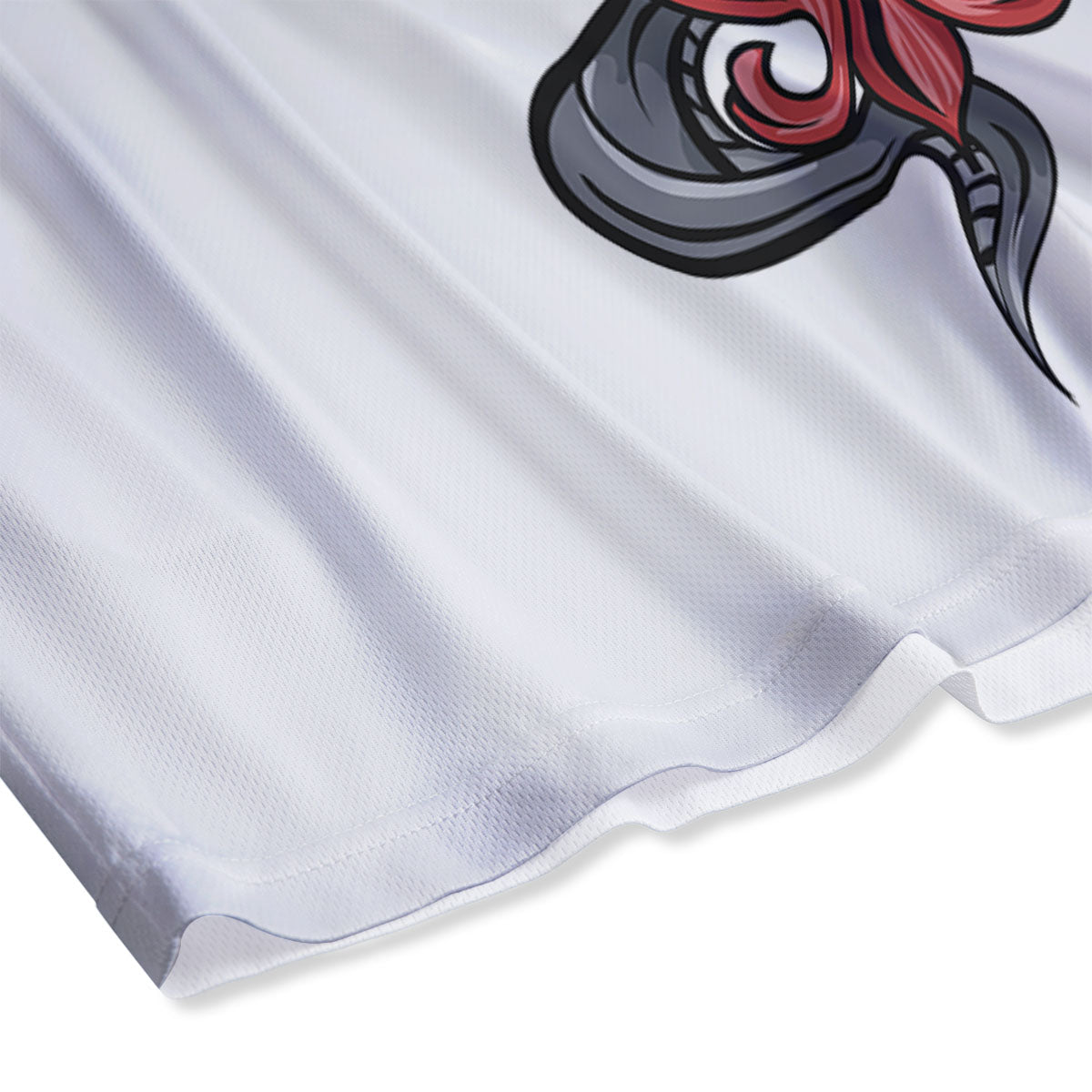 Demon With Snake Japanese Oni Print Mesh Shorts