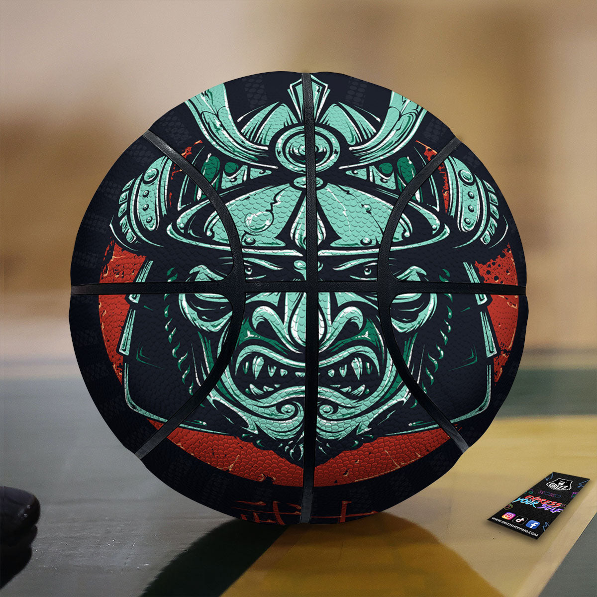Demon Mask Japanese Print Basketball