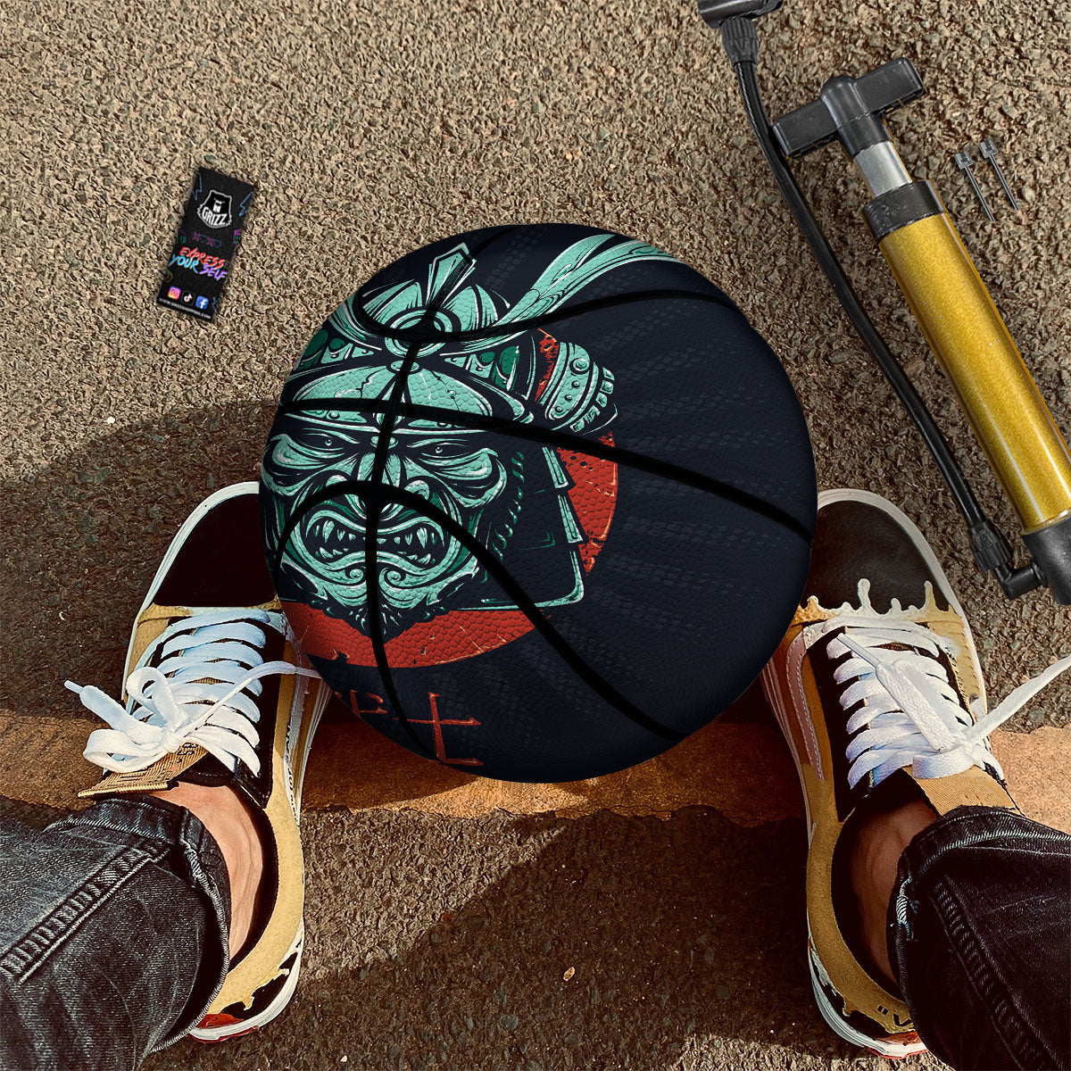 Demon Mask Japanese Print Basketball