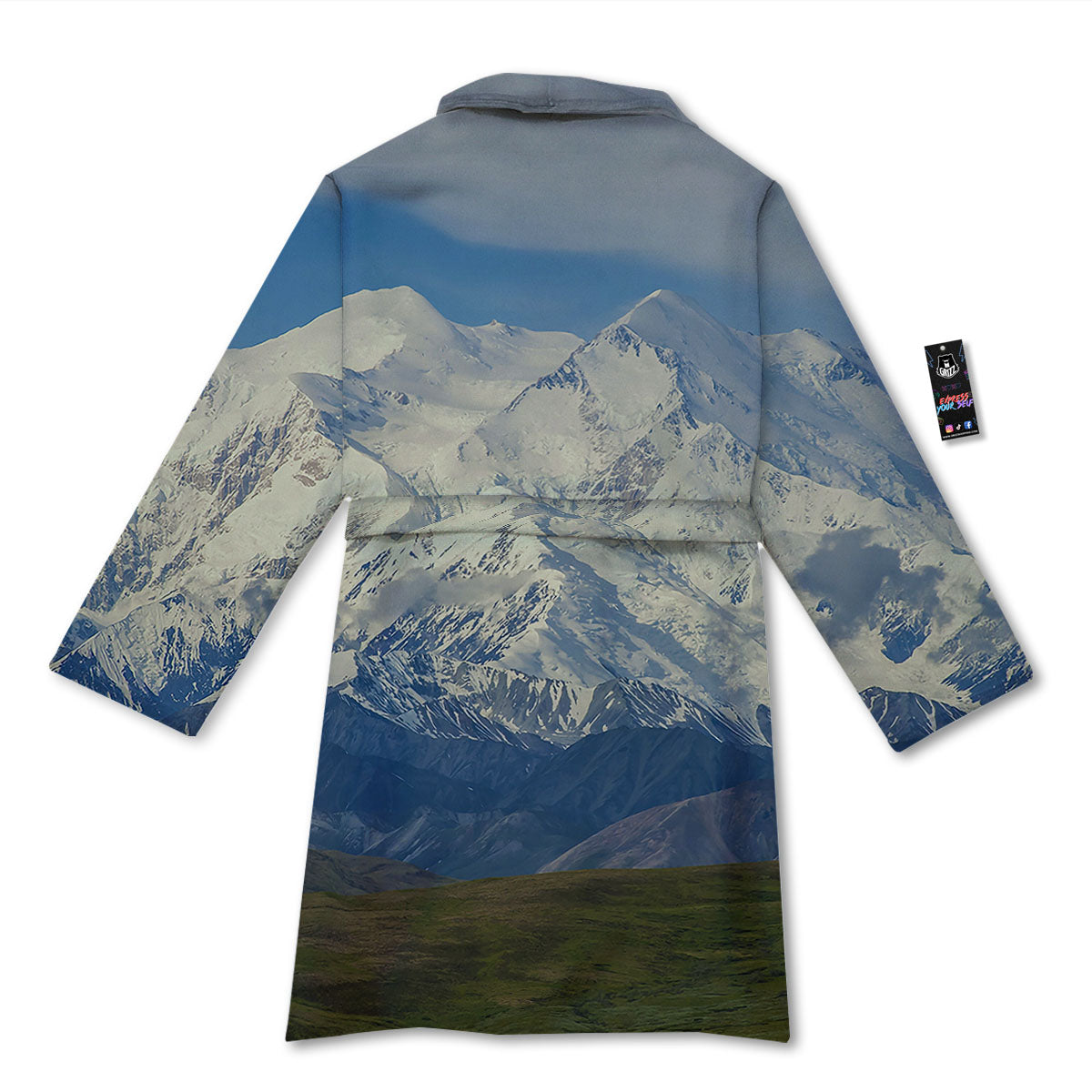 Denali Mountain Print Bathrobe-grizzshop