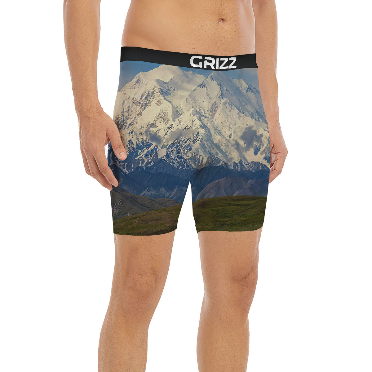 Denali Mountain Print Boxer Briefs-grizzshop