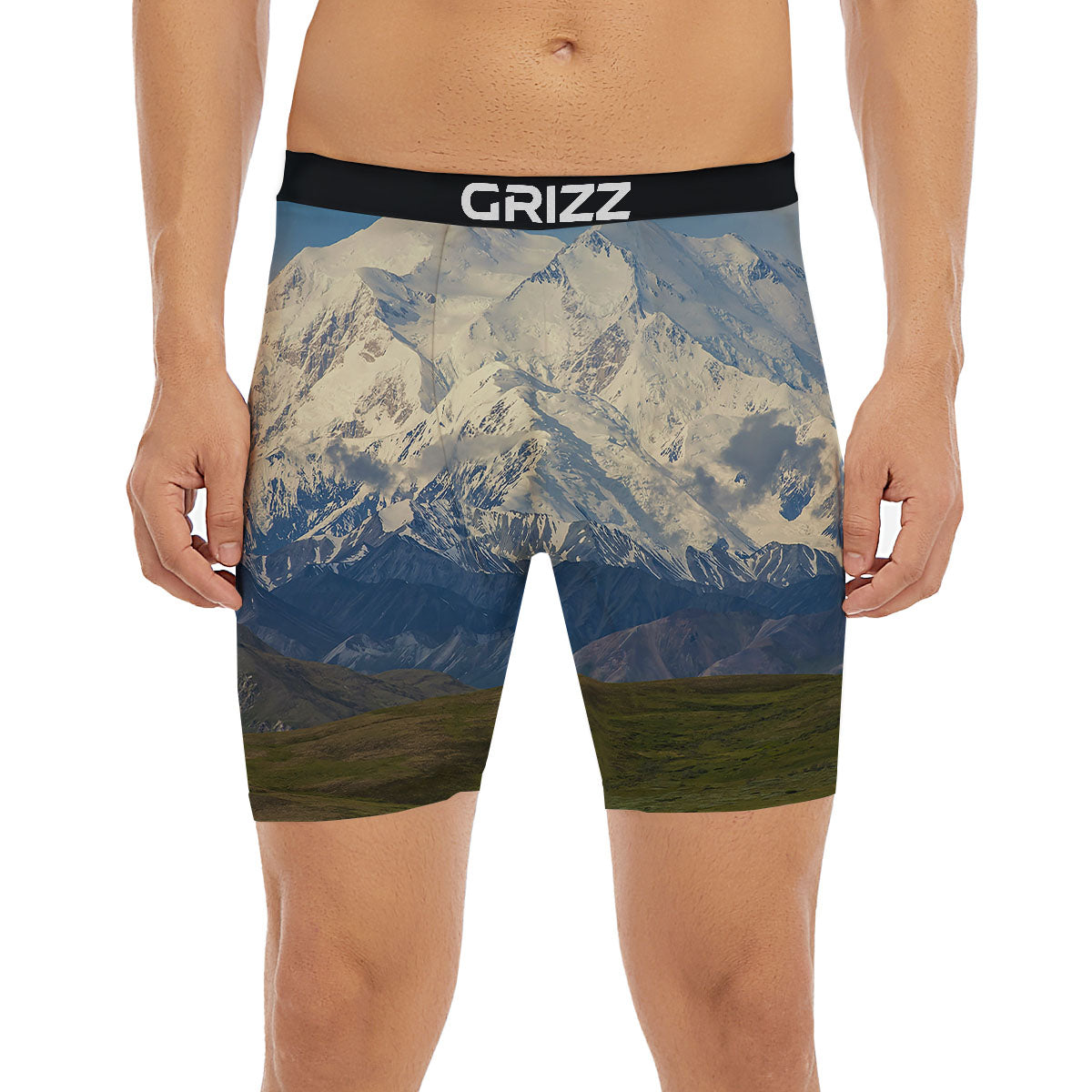 Denali Mountain Print Boxer Briefs-grizzshop