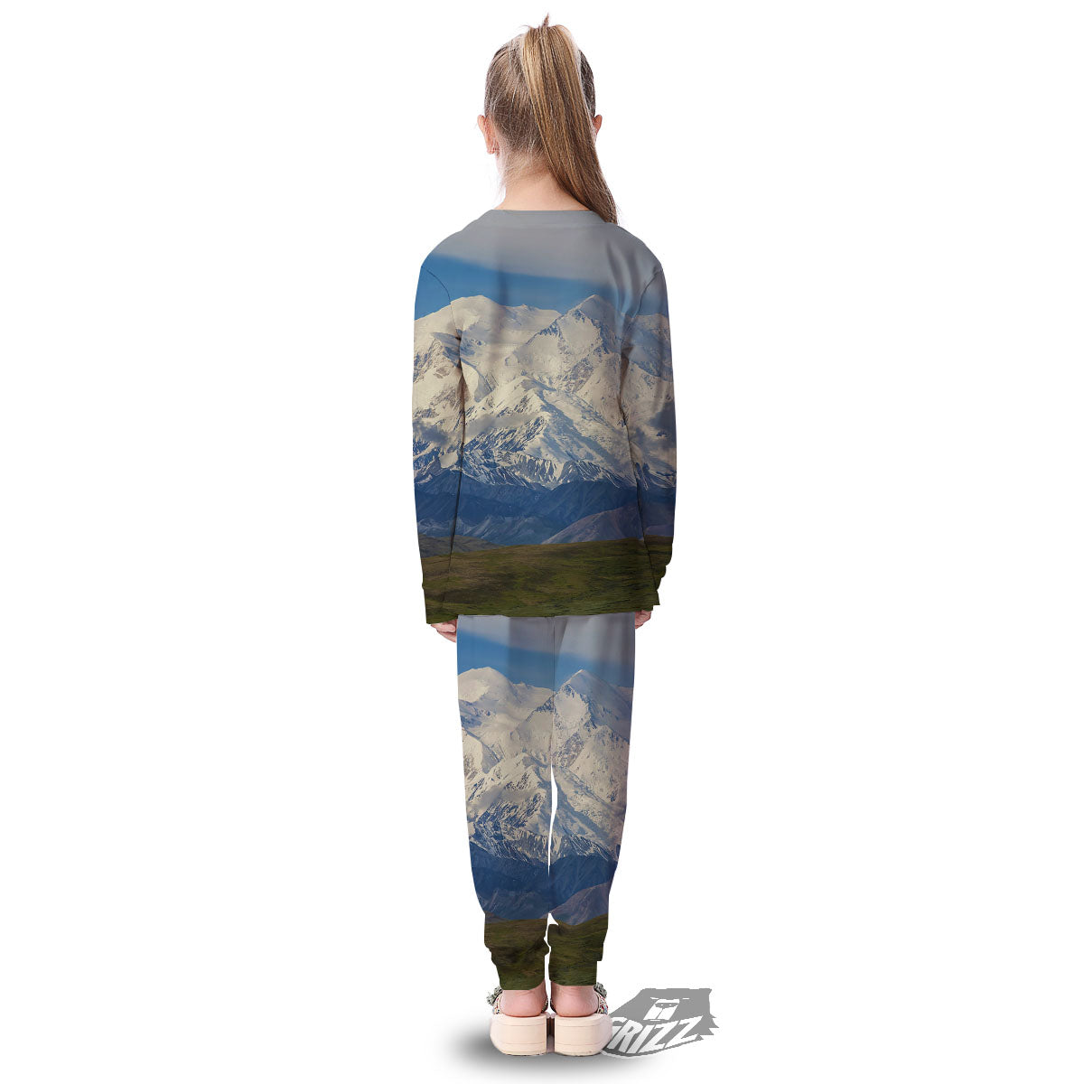 Denali Mountain Print Kid's Pajamas-grizzshop