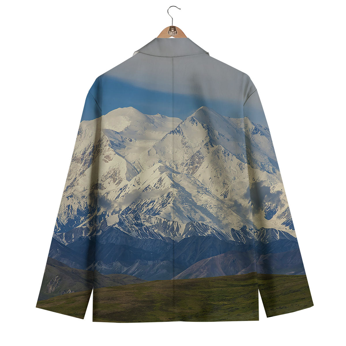Denali Mountain Print Men's Blazer-grizzshop
