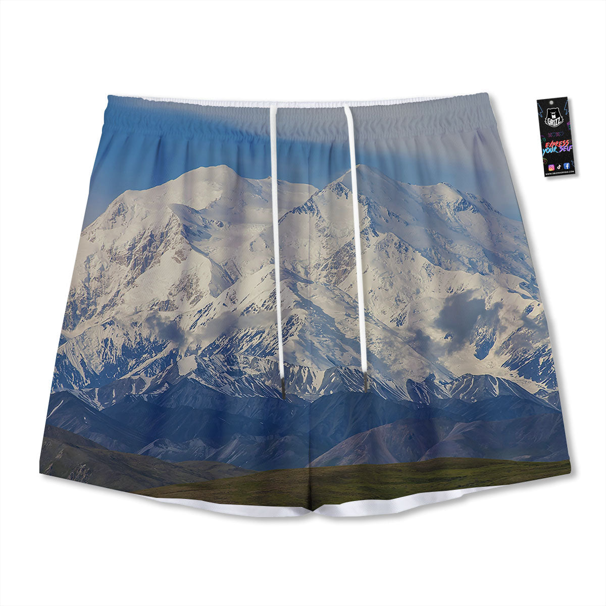 Denali Mountain Print Mesh Shorts