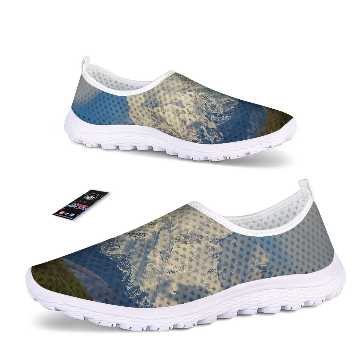 Denali Mountain Print Nurse Shoes-grizzshop