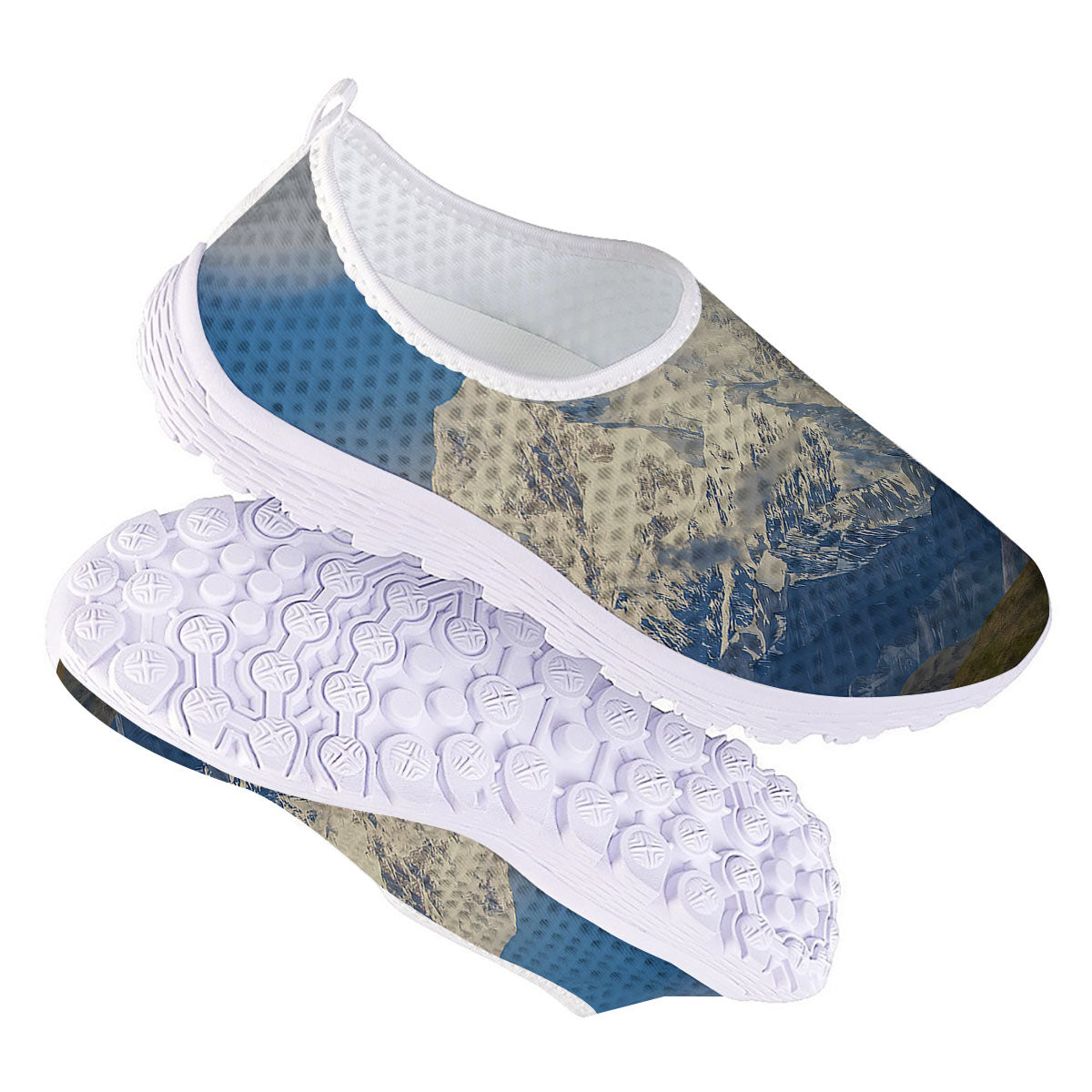 Denali Mountain Print Nurse Shoes-grizzshop