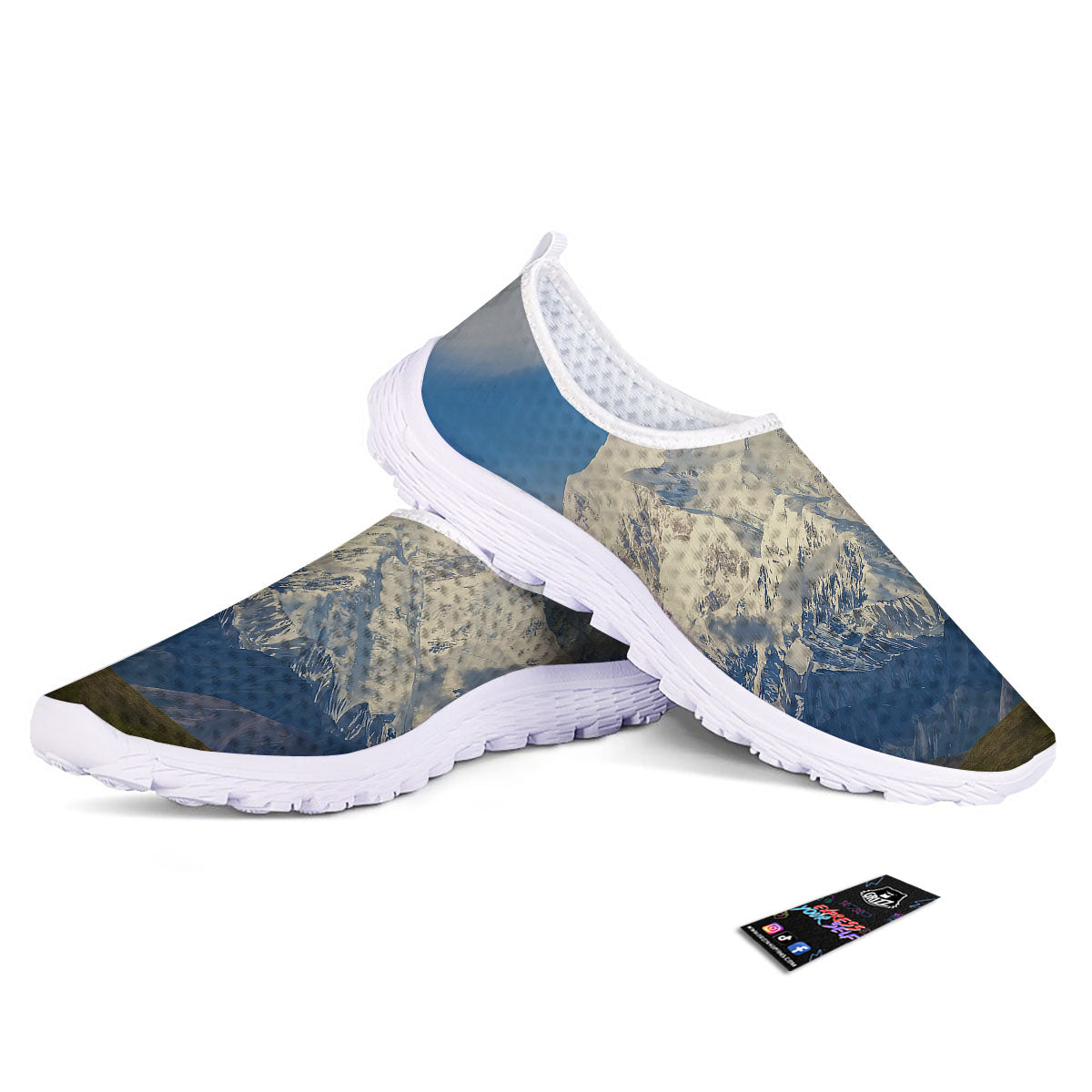 Denali Mountain Print Nurse Shoes-grizzshop