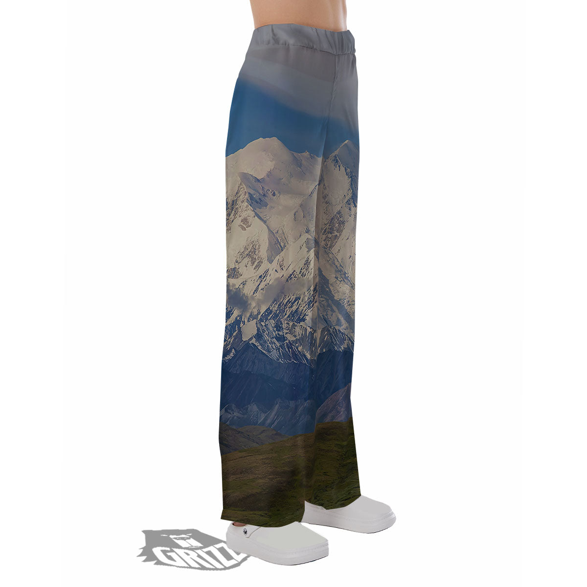 Denali Mountain Print Pajama Pants-grizzshop